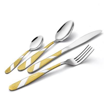 China 12 Pieces Sustainable Honey Spoon Cutlery Set Stainless Steel Soup Spoon Customized for sale