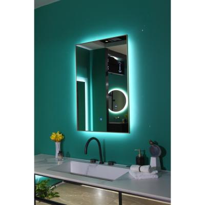 China Smart Luminous Hot Selling Product Wall Mounted Rectangle Led Lighted Bathroom Mirror for sale