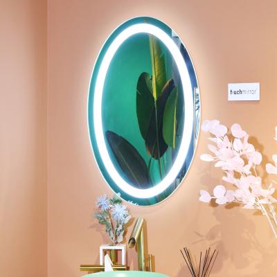 China Factory Hot Sale Long Life Large Illuminated Oval Led Lighted Mirror For Hotel Bathroom for sale