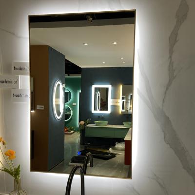 China Factory Wholesale Bright Led Lighted Smart Framed Vanity Mirror for sale