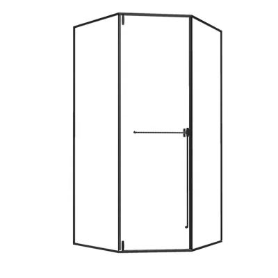 China Quiet Operation Tempered Glass Diamond Shower Enclosure For Bathroom for sale