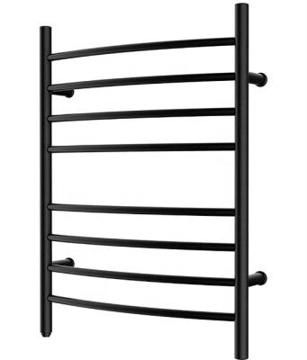 China Heater Towel Warmer Brushed Nickel for Bathroom Wall Mounted Drying Rack Towel Rack Stainless Steel Electric Heated Round for sale