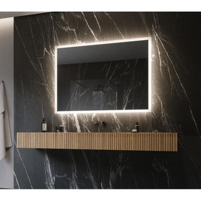 China Illuminated Frameless Hotel Led Lighted Bathroom Wall LED Vanity Mirror Mirror And Aluminum 5mm Backlit Copper Free Silver Rectangle for sale