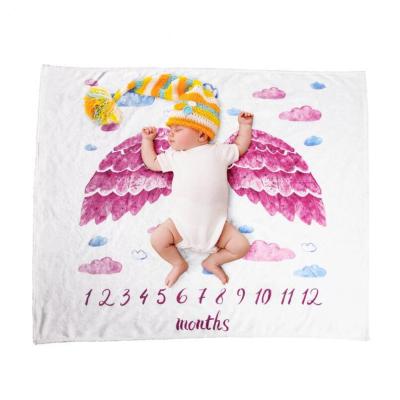 China Anti-Static Anti-Static Ready To Ship Cheap Photo Props Summer Knit Newborn Baby Blanket Custom Print for sale