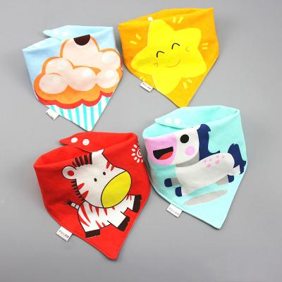 China Amazon Washable Custom Hot Sale 100% Cotton Baby Washable Organic Bandana Drool Bibs For Babies for sale