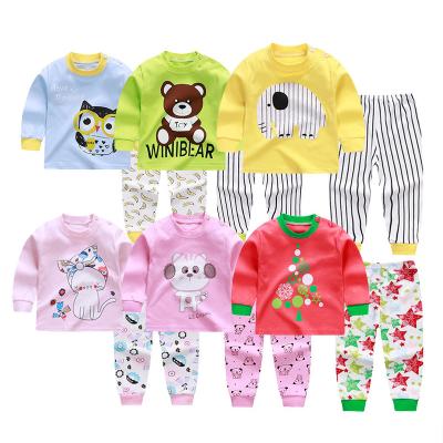 China Wholesale Anti Shrink Baby Clothes Set Long Sleeve 100% Cotton Casual Cotton Shirt +Pants Suit Kids Set For 1-4 Years for sale