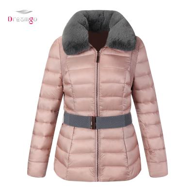 China Pink Girls Soft Light Weight Warm Nylon Breathable Winter Slim Fit Fabric Jacket For Women for sale