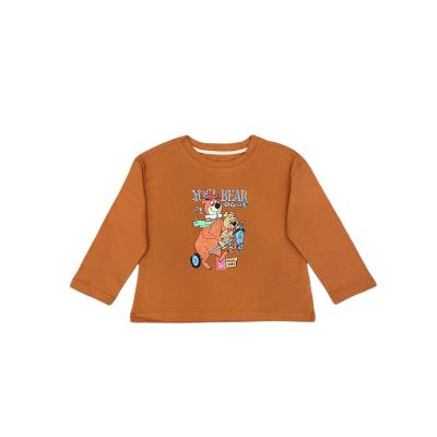 China 2022 Children Breathable High Quality Cotton Fashion Cartoon Pattern Underwear Orange Casual Sweater for sale