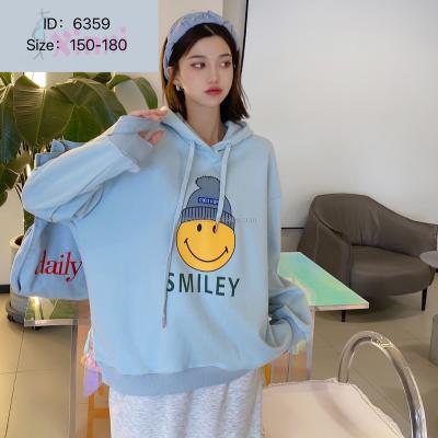 China Custom Printed Oversize Logo Anti-Wrinkle OEM Hoodie Sweatshirt Smile Face Unisex Hoodies for sale