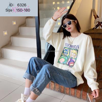 China OEM High Quality Simple Oversized Women's Autumn Hoodie Cartoon Pullover Custom Sweatshirts Anti-wrinkle for sale