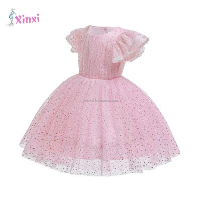 China Princess Tutu Dresses For Girls Loose Breathable Sparkle Sequin Sleeveless Wedding Party Dress for sale