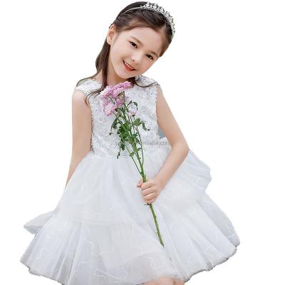 China Princess Design Year Old Breathable Sequin Cake Topper Wedding Birthday Sleeveless Floral Dress For Little Girls Dresses for sale