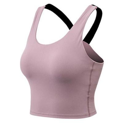 China 2022 new fashion ladies sports sling breathable shockproof stereotype seamless yoga bra for sale