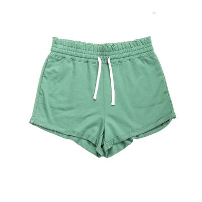 China Anti-wrinkle factory ladies new sheer loose color high quality drawstring leisure sports running shorts for sale