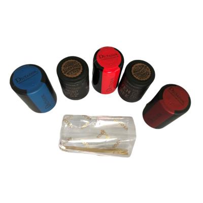 China Factory Supply Pilfer Proof PVC Cap Aluminum Foil Cap Compound Multicolor Wine Caps for sale