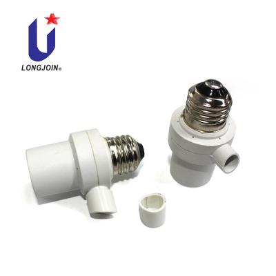 China E26 / E27 Screw Bell Shape Brass And Plastic Material Lamp Holder With Photocell for sale