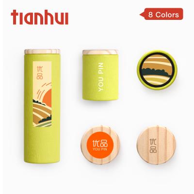 China Recycled Paper Tube Tea Wrapping Paper Materials Food Grade Paper And Pine Wood, 120g Specialty Chocolate Tianhui Paper Cylinder Accept for sale