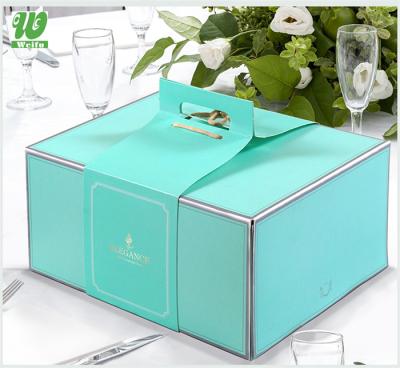 China Rectangle Folding Food Storage Aircraft Rectangle Recyclable And Cardboard Recyclable Custom Die Cut Box With Handle for sale