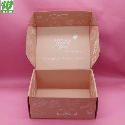 China Set Recycled And Logo Printing Skin Care Corrugated Cute Pink Materials Cardboard Paper Box Packaging Cosmetics Packing Customized Lipstick Boxes for sale