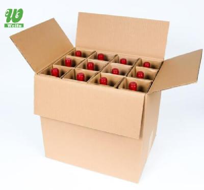 China 24 Bottles Beer Recyclable Cardboard Corrugated Mailing Packaging Wine Boxes for sale