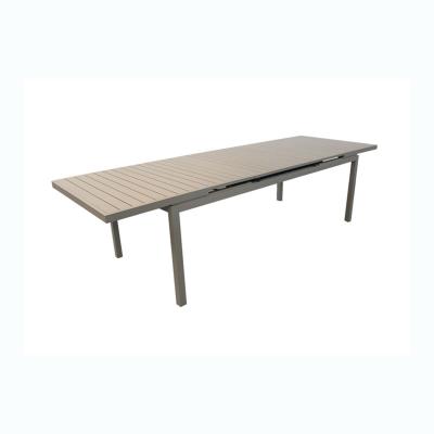 China Waterproof high cost effective newcomers modern aluminum outdoor extendable dining table for sale