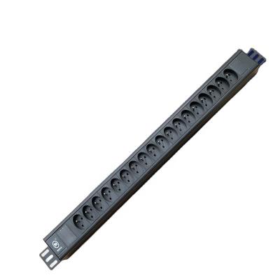 China Durable 1.5u 18way 16a French Security PDU With Current And Voltage Metered Function For Mine Body PDU for sale