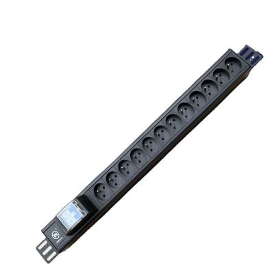 China Durable Air Safety 2P Power Cord Switch French 6 Outlet Long PDU OEM Support 16a for sale