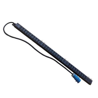 China Power Indicator Light 33 Ways IEC320 C13 C19 Three Phase Lockable PDU 380V 6ft Power Cord AC Stand PDU for sale