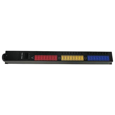 China BILLION PDU 24 Bit C19 Outlet Power Distribution Unit 380/415V 125A Indicator Light 3P Breaker PDU With One Outlet Overload for sale