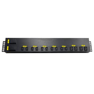 China Customized Industrial Power Distribution Unit 2U 139 C13 C19 Aluminum Profile Mixed PDU With Circuit Breaker for sale