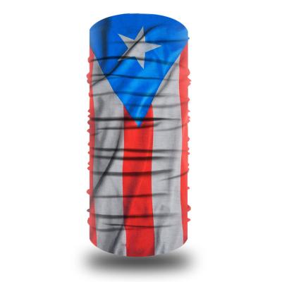 China Outdoor Activities Quality Polyester 25*50cm Bandana Flags Puerto Rico RP Flag Neck Cuff for sale