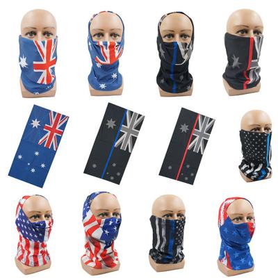 China UK Flag Neck Cuff National Flag Neck Cuff Microfiber Face Headwear USA Flag Face Headwear Multifunctional Custom Best Unisex Head Headwear for sale