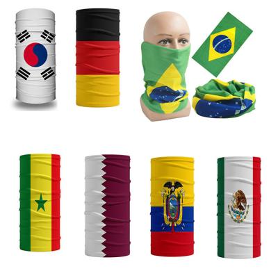 China Custom multifunctional world fans flag magic multifunctional headwear turban turban country flag national flag bandannas for sale