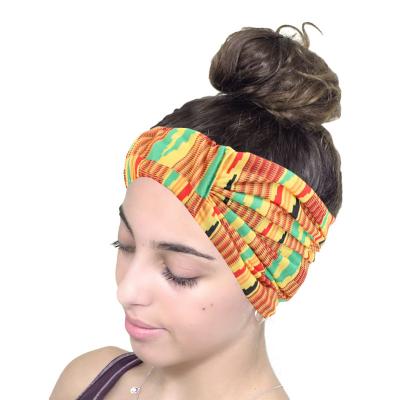 China Fashion Pattern African Print Headband For Women Twist Style Hair Band Salon Make Up Hair Wrap Headwear Turban Ladies Hair Accessories for sale