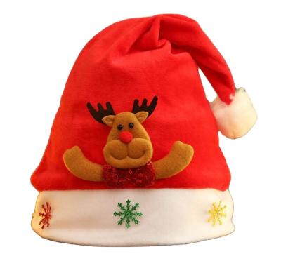 China Christmas JOINT Hats For Kids Adults Kids Santa Antlers Casual New Hats Nonwoven Red Party Decoration Dress Hat for sale