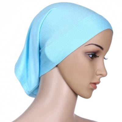 China Hot Selling Breathable Eid Undercap Head Cover for Jewish Snap Tank Hood Hijab Turbans for Women Ramadan Turbante Muslim Inner Hat for sale