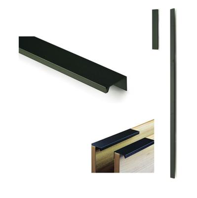 China Modern Style 711 Aluminum Alloy Cabinet Handle Black Aluminum Profile Aluminum Handle for sale