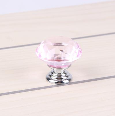 China New Manufacturers A6 Wholesale Modern Zinc Alloy Cabinet Drawer Handle Acrylic Handle 30mm for sale