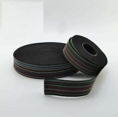 China modern colorful elastic webbing strap and elastic sofa seat webbing belt for sale