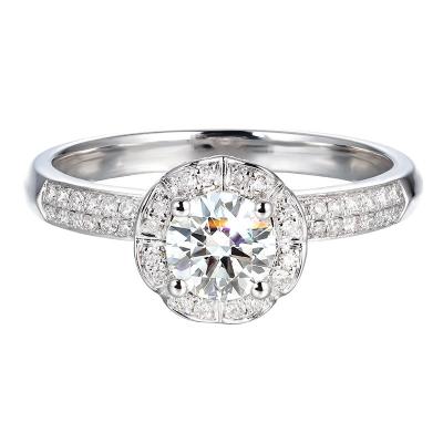 China Fashion 0.5ct 0.28ct 18K Gold Diamond Rings 2.9g Edwardian Group Engagement Rings for sale