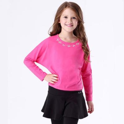 China New Girls T-GH008 Solid Color Viable Bat Sleeve Loose Sweatshirt for sale