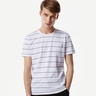 China Wholesale Summer Sport Stripe T-MT020 Sustainable Short Sleeve Comfort Custom Men's T-Shirt for sale