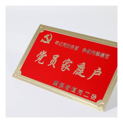 China Factory direct supply cheap price design aluminum led door decoration plate acrylic sign all size for sale