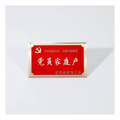 China Waterproof Home Decoration House Number Outdoor Address Plate Metal Nordic Brass House Number for sale