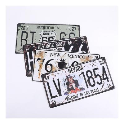 China High Quality Home Decoration Wall Sign Ornament License Plate Maker 3D Gray Card Plate for sale