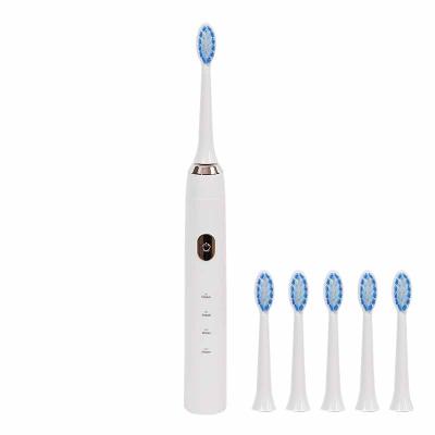 China Outdoor Waterproof Silent Nylon Braces 3 Modes Electric Toothbrush Clean White Adult for sale