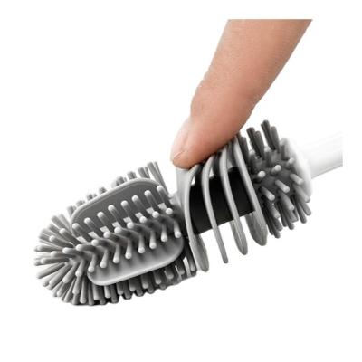 China 2022 New Quality Viable Silicone Bottle Cleaning Brushes Promotion Guaranteed Bottle Brush for sale