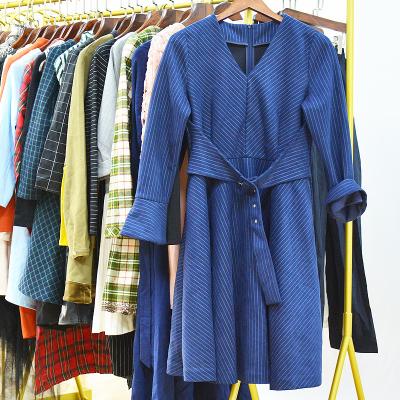 China High Grade Occasion Clothes Knitting Autumn And Winter Korean Occasion Wear Used Denim Dresses Used Clothes for sale