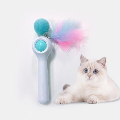 China Automatic Telescopic Plastic Fairy Electric Funny Stick Stocked Cat Feather for sale