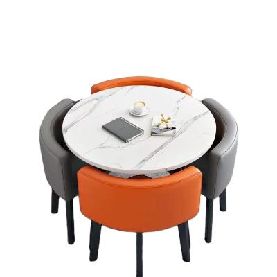 China Good Quality Customized Home Restaurant Round Dining Table Set Modern 4 Seater Living Room Small Dining Table Set for sale